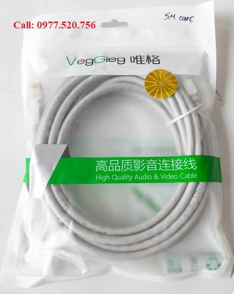 Dây mạng cat6 bấm sẵn dài 5m VegGieg V-E628